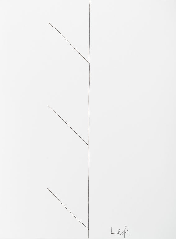 Claude Closky, ‘Left (d)’, 2013, black ballpoint pen on paper, 40 x 30 cm.